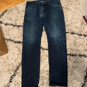 AG Adriano Goldschmied Dark Blue Straight Jeans